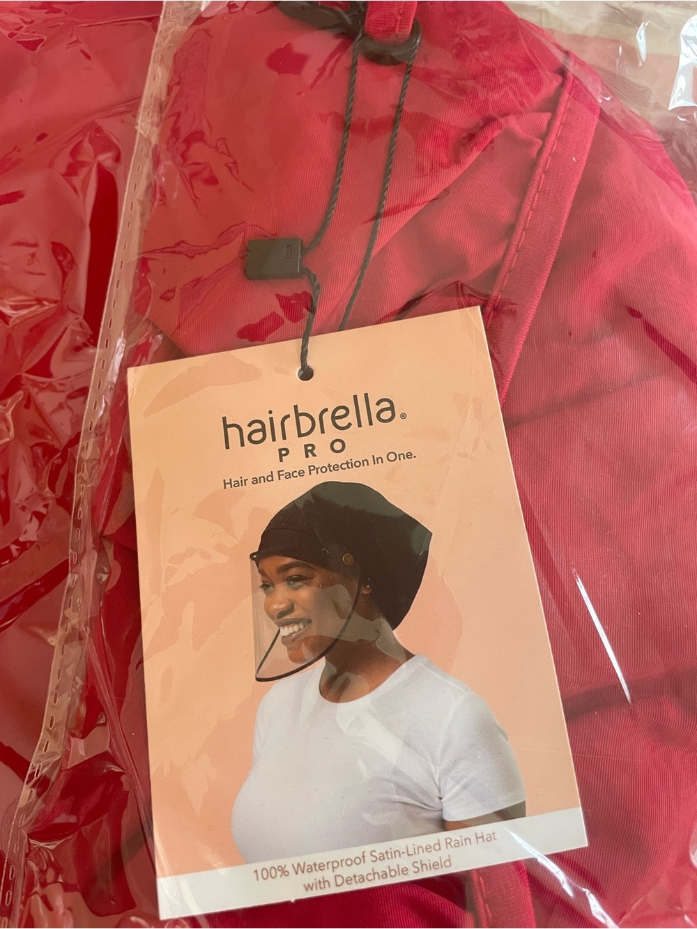 Hairbrella Pro Rain Hat - Red
